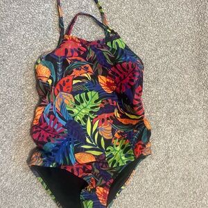 Jolyn Clothing Kids One Piece - Tropical Leaf Print